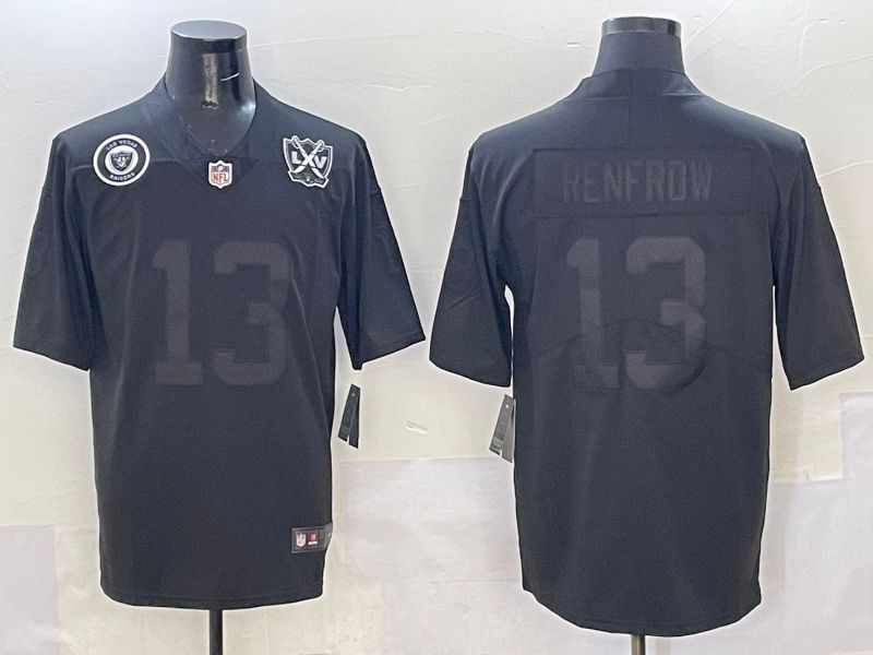 Men 2025 Oakland Raiders #13 Renfrow Black Nike Limited NFL Jersey style 3